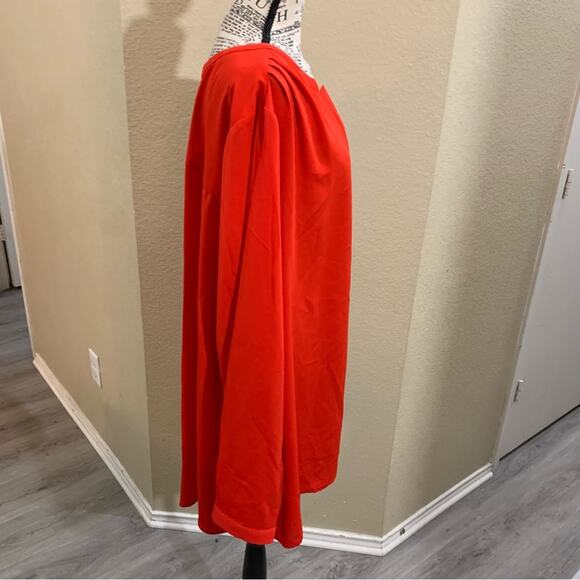 Lane Bryant Scarlet red long sleeve blouse plus size 26 28 4X New - Picture 4 of 8